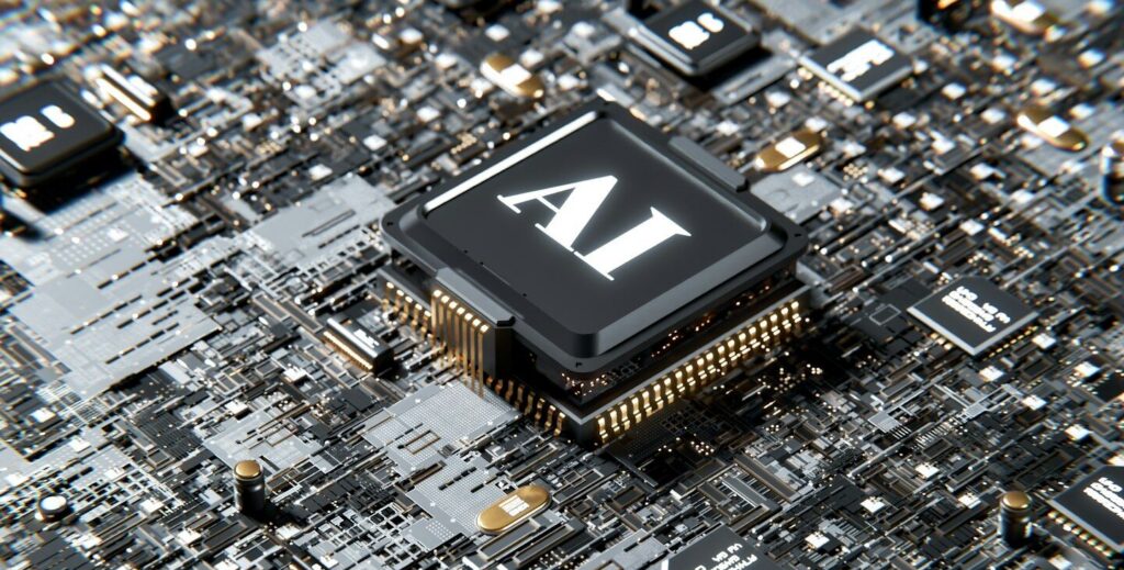 a computer chip with the letter a on top of it