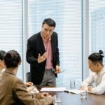 Business meeting in modern office
