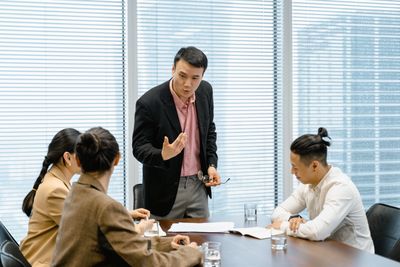 Business meeting in modern office