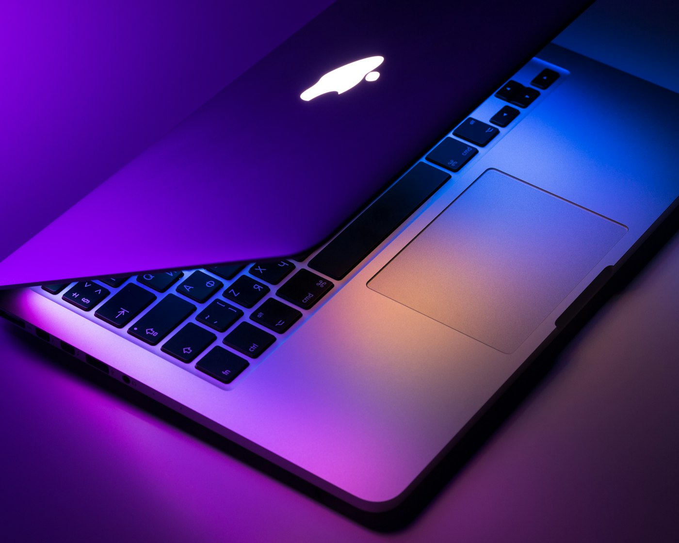 Laptop computer on a desk