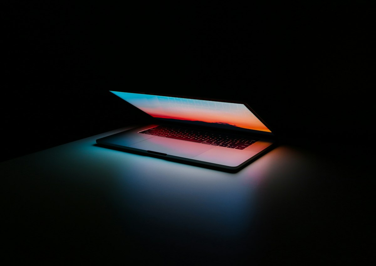Laptop and technology workspace